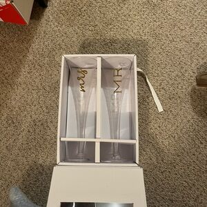 MR and MRS champagne glasses wedding engagement